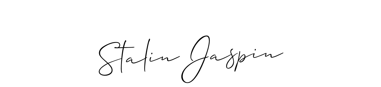 You should practise on your own different ways (Allison_Script) to write your name (Stalin Jaspin) in signature. don't let someone else do it for you. Stalin Jaspin signature style 2 images and pictures png