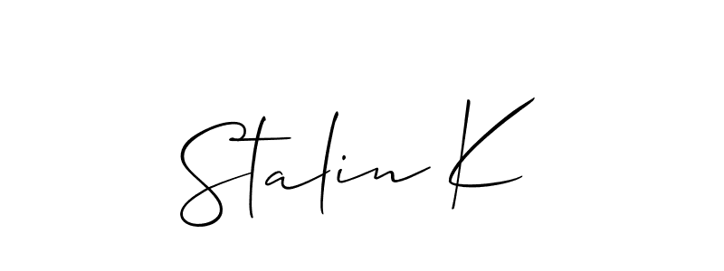 It looks lik you need a new signature style for name Stalin K. Design unique handwritten (Allison_Script) signature with our free signature maker in just a few clicks. Stalin K signature style 2 images and pictures png