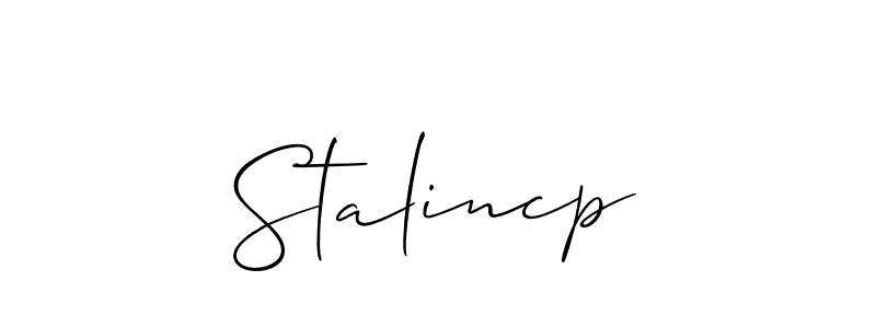 Also we have Stalincp name is the best signature style. Create professional handwritten signature collection using Allison_Script autograph style. Stalincp signature style 2 images and pictures png