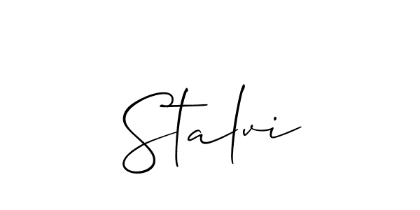 Create a beautiful signature design for name Stalvi. With this signature (Allison_Script) fonts, you can make a handwritten signature for free. Stalvi signature style 2 images and pictures png