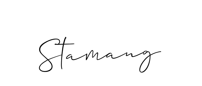 How to make Stamang name signature. Use Allison_Script style for creating short signs online. This is the latest handwritten sign. Stamang signature style 2 images and pictures png