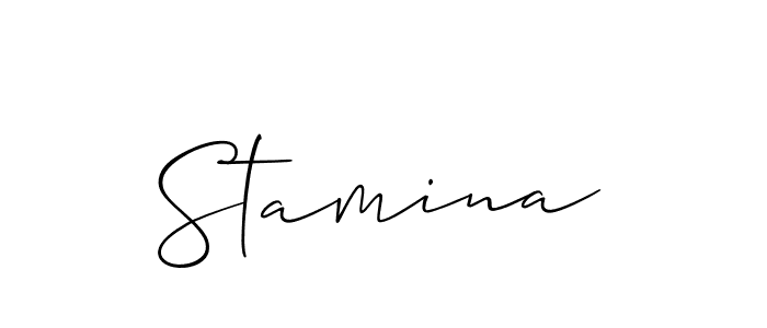 Best and Professional Signature Style for Stamina. Allison_Script Best Signature Style Collection. Stamina signature style 2 images and pictures png