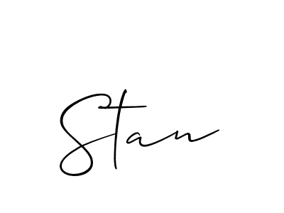 Create a beautiful signature design for name Stan. With this signature (Allison_Script) fonts, you can make a handwritten signature for free. Stan signature style 2 images and pictures png