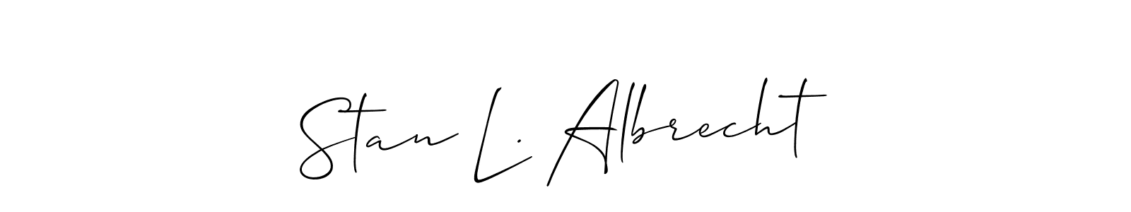 Use a signature maker to create a handwritten signature online. With this signature software, you can design (Allison_Script) your own signature for name Stan L. Albrecht. Stan L. Albrecht signature style 2 images and pictures png