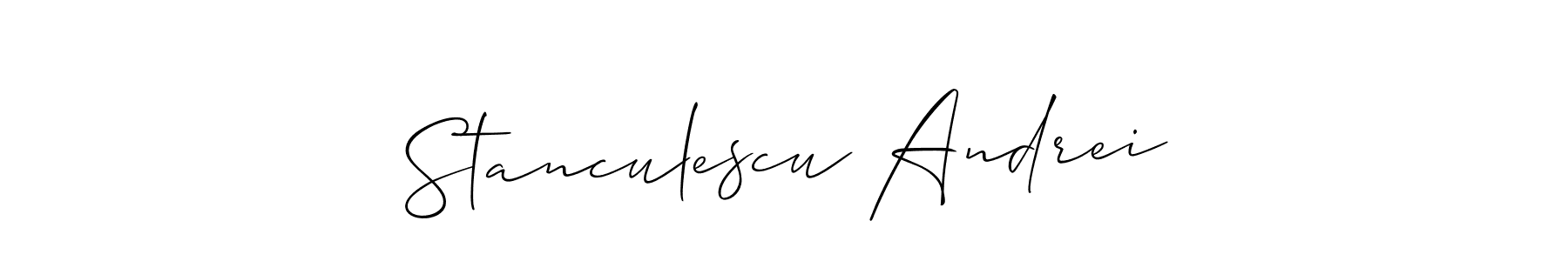 Similarly Allison_Script is the best handwritten signature design. Signature creator online .You can use it as an online autograph creator for name Stanculescu Andrei. Stanculescu Andrei signature style 2 images and pictures png