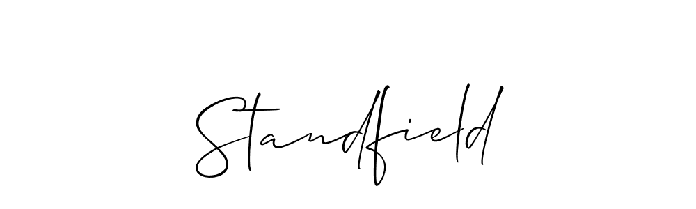 The best way (Allison_Script) to make a short signature is to pick only two or three words in your name. The name Standfield include a total of six letters. For converting this name. Standfield signature style 2 images and pictures png