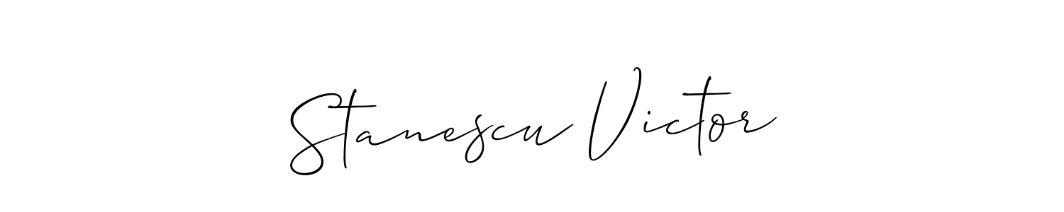 How to make Stanescu Victor signature? Allison_Script is a professional autograph style. Create handwritten signature for Stanescu Victor name. Stanescu Victor signature style 2 images and pictures png