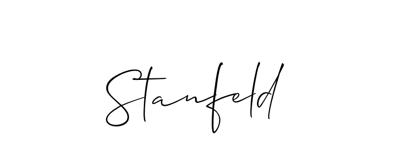 Design your own signature with our free online signature maker. With this signature software, you can create a handwritten (Allison_Script) signature for name Stanfeld. Stanfeld signature style 2 images and pictures png