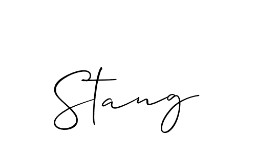 Make a short Stang signature style. Manage your documents anywhere anytime using Allison_Script. Create and add eSignatures, submit forms, share and send files easily. Stang signature style 2 images and pictures png