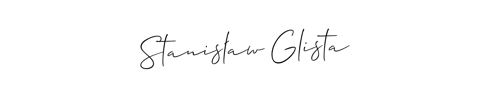 The best way (Allison_Script) to make a short signature is to pick only two or three words in your name. The name Stanisław Glista include a total of six letters. For converting this name. Stanisław Glista signature style 2 images and pictures png