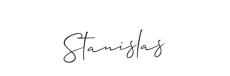 Create a beautiful signature design for name Stanislas. With this signature (Allison_Script) fonts, you can make a handwritten signature for free. Stanislas signature style 2 images and pictures png