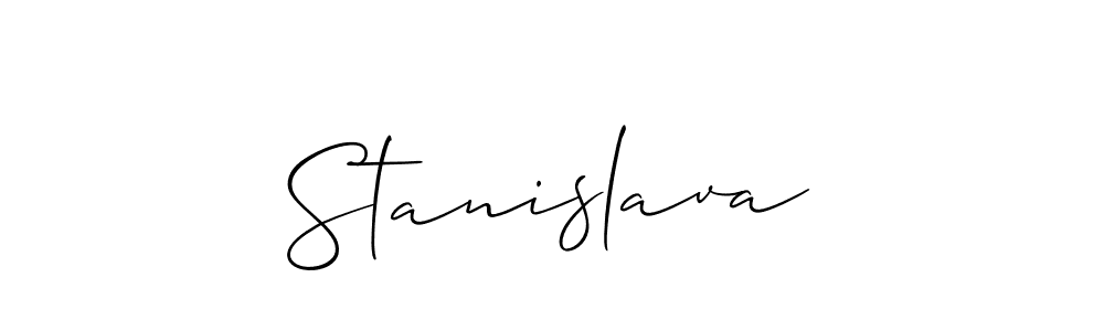 The best way (Allison_Script) to make a short signature is to pick only two or three words in your name. The name Stanislava include a total of six letters. For converting this name. Stanislava signature style 2 images and pictures png