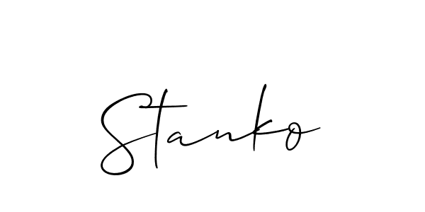 How to make Stanko name signature. Use Allison_Script style for creating short signs online. This is the latest handwritten sign. Stanko signature style 2 images and pictures png