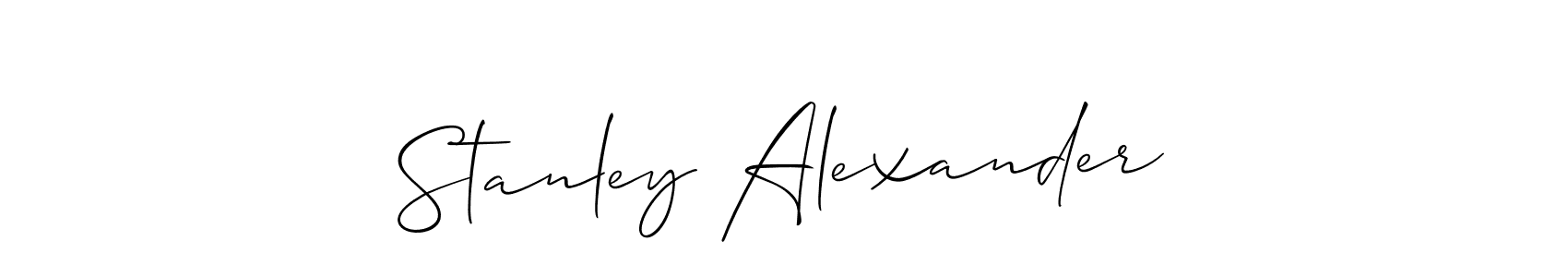 How to make Stanley Alexander signature? Allison_Script is a professional autograph style. Create handwritten signature for Stanley Alexander name. Stanley Alexander signature style 2 images and pictures png