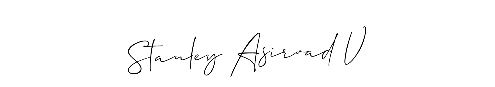Check out images of Autograph of Stanley Asirvad V name. Actor Stanley Asirvad V Signature Style. Allison_Script is a professional sign style online. Stanley Asirvad V signature style 2 images and pictures png