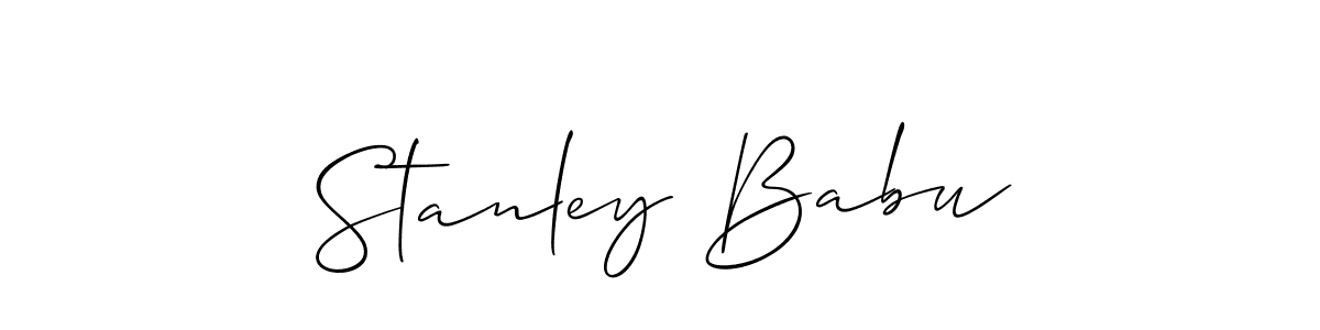 Make a beautiful signature design for name Stanley Babu. With this signature (Allison_Script) style, you can create a handwritten signature for free. Stanley Babu signature style 2 images and pictures png