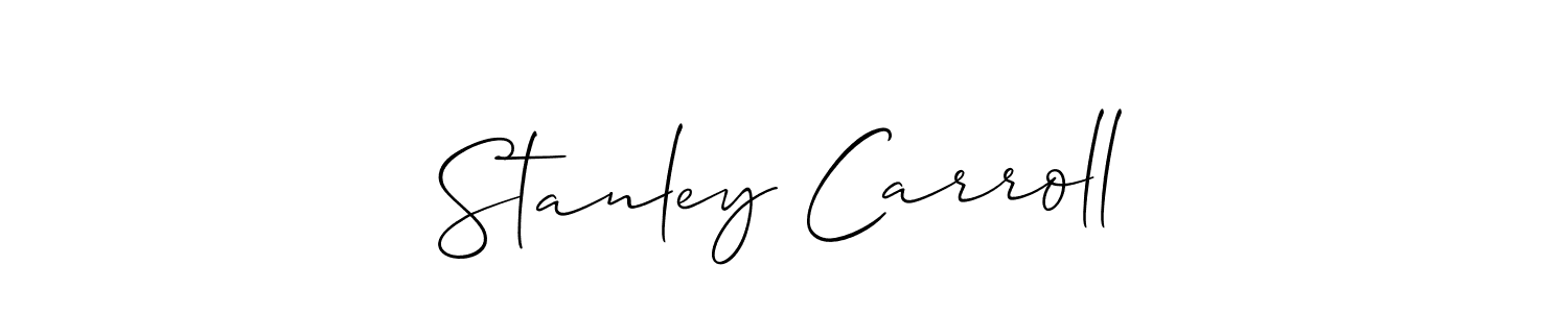 Make a short Stanley Carroll signature style. Manage your documents anywhere anytime using Allison_Script. Create and add eSignatures, submit forms, share and send files easily. Stanley Carroll signature style 2 images and pictures png