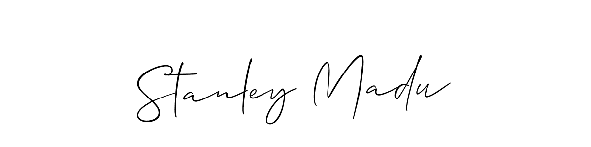 How to Draw Stanley Madu signature style? Allison_Script is a latest design signature styles for name Stanley Madu. Stanley Madu signature style 2 images and pictures png
