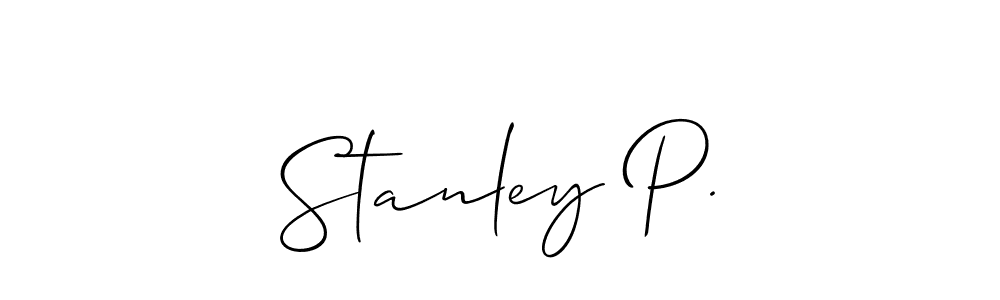 It looks lik you need a new signature style for name Stanley P.. Design unique handwritten (Allison_Script) signature with our free signature maker in just a few clicks. Stanley P. signature style 2 images and pictures png