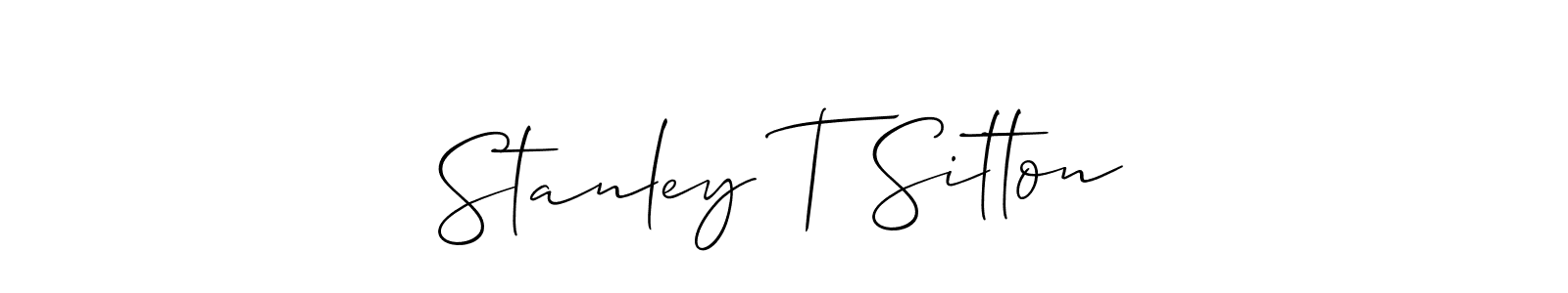 How to make Stanley T Sitton signature? Allison_Script is a professional autograph style. Create handwritten signature for Stanley T Sitton name. Stanley T Sitton signature style 2 images and pictures png