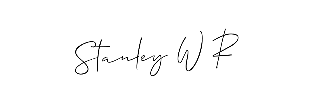 Make a beautiful signature design for name Stanley W R. With this signature (Allison_Script) style, you can create a handwritten signature for free. Stanley W R signature style 2 images and pictures png