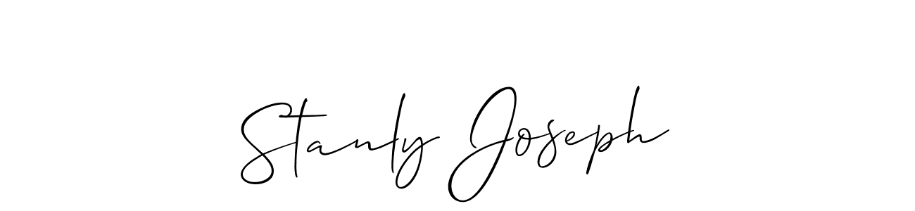 Similarly Allison_Script is the best handwritten signature design. Signature creator online .You can use it as an online autograph creator for name Stanly Joseph. Stanly Joseph signature style 2 images and pictures png