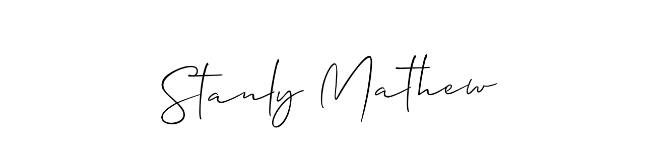 Similarly Allison_Script is the best handwritten signature design. Signature creator online .You can use it as an online autograph creator for name Stanly Mathew. Stanly Mathew signature style 2 images and pictures png