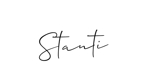 Best and Professional Signature Style for Stanti. Allison_Script Best Signature Style Collection. Stanti signature style 2 images and pictures png