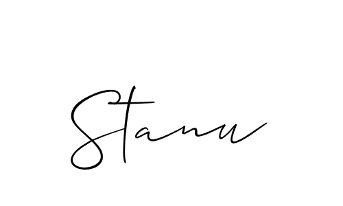 Design your own signature with our free online signature maker. With this signature software, you can create a handwritten (Allison_Script) signature for name Stanu. Stanu signature style 2 images and pictures png