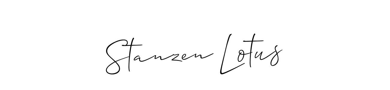 Stanzen Lotus stylish signature style. Best Handwritten Sign (Allison_Script) for my name. Handwritten Signature Collection Ideas for my name Stanzen Lotus. Stanzen Lotus signature style 2 images and pictures png
