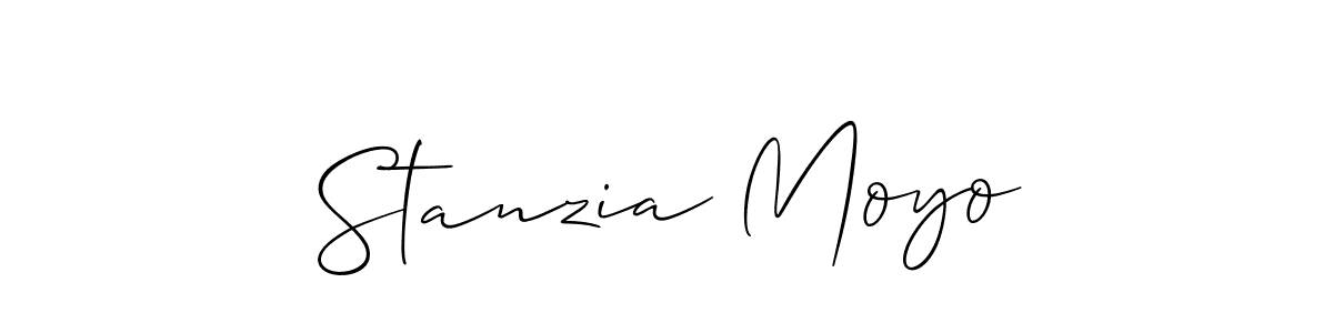 Also we have Stanzia Moyo name is the best signature style. Create professional handwritten signature collection using Allison_Script autograph style. Stanzia Moyo signature style 2 images and pictures png