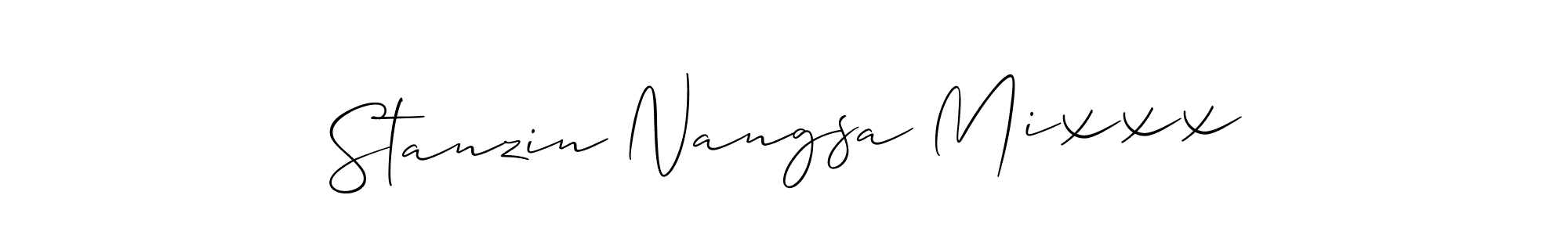 How to Draw Stanzin Nangsa Mixxx signature style? Allison_Script is a latest design signature styles for name Stanzin Nangsa Mixxx. Stanzin Nangsa Mixxx signature style 2 images and pictures png