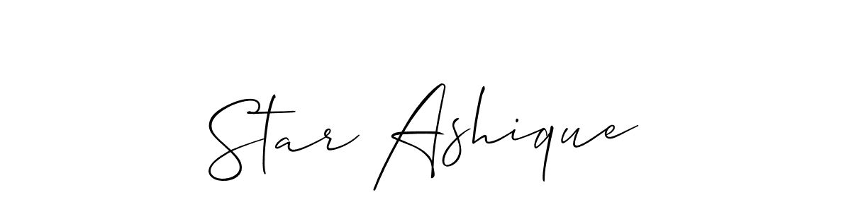 How to Draw Star Ashique signature style? Allison_Script is a latest design signature styles for name Star Ashique. Star Ashique signature style 2 images and pictures png