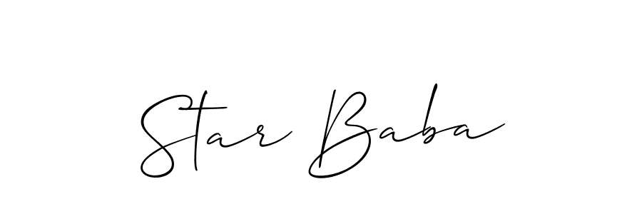 Design your own signature with our free online signature maker. With this signature software, you can create a handwritten (Allison_Script) signature for name Star Baba. Star Baba signature style 2 images and pictures png