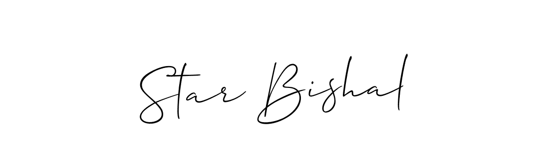Make a beautiful signature design for name Star Bishal. With this signature (Allison_Script) style, you can create a handwritten signature for free. Star Bishal signature style 2 images and pictures png