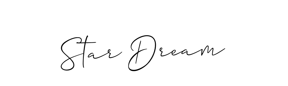 Use a signature maker to create a handwritten signature online. With this signature software, you can design (Allison_Script) your own signature for name Star Dream. Star Dream signature style 2 images and pictures png