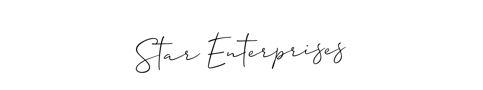 Also we have Star Enterprises name is the best signature style. Create professional handwritten signature collection using Allison_Script autograph style. Star Enterprises signature style 2 images and pictures png