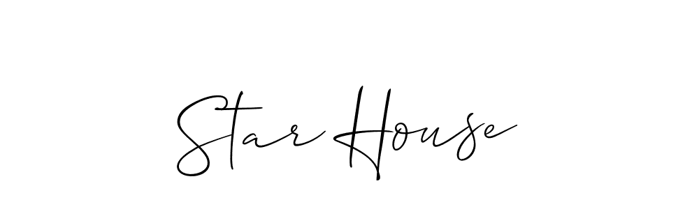 You should practise on your own different ways (Allison_Script) to write your name (Star House) in signature. don't let someone else do it for you. Star House signature style 2 images and pictures png