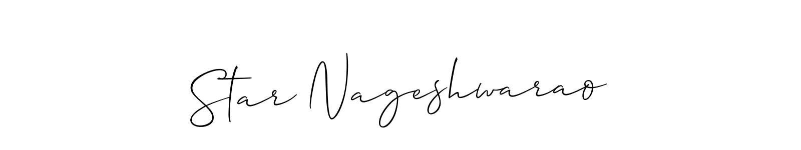 Use a signature maker to create a handwritten signature online. With this signature software, you can design (Allison_Script) your own signature for name Star Nageshwarao. Star Nageshwarao signature style 2 images and pictures png