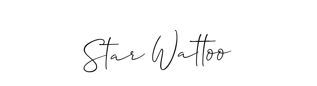 Also we have Star Wattoo name is the best signature style. Create professional handwritten signature collection using Allison_Script autograph style. Star Wattoo signature style 2 images and pictures png