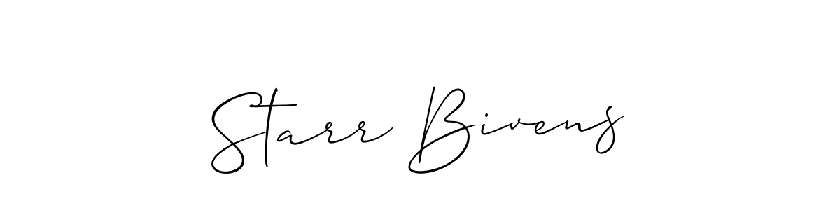 Design your own signature with our free online signature maker. With this signature software, you can create a handwritten (Allison_Script) signature for name Starr Bivens. Starr Bivens signature style 2 images and pictures png