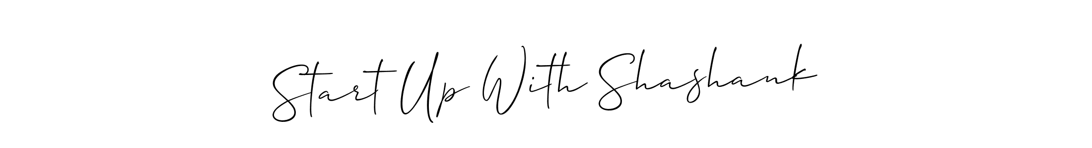 Use a signature maker to create a handwritten signature online. With this signature software, you can design (Allison_Script) your own signature for name Start Up With Shashank. Start Up With Shashank signature style 2 images and pictures png