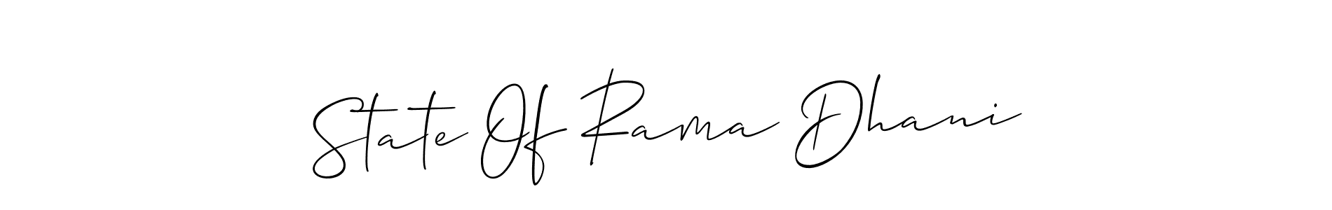 Once you've used our free online signature maker to create your best signature Allison_Script style, it's time to enjoy all of the benefits that State Of Rama Dhani name signing documents. State Of Rama Dhani signature style 2 images and pictures png