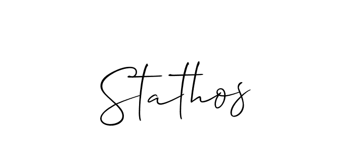 It looks lik you need a new signature style for name Stathos. Design unique handwritten (Allison_Script) signature with our free signature maker in just a few clicks. Stathos signature style 2 images and pictures png