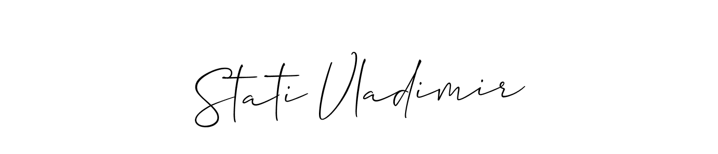 Also we have Stati Vladimir name is the best signature style. Create professional handwritten signature collection using Allison_Script autograph style. Stati Vladimir signature style 2 images and pictures png