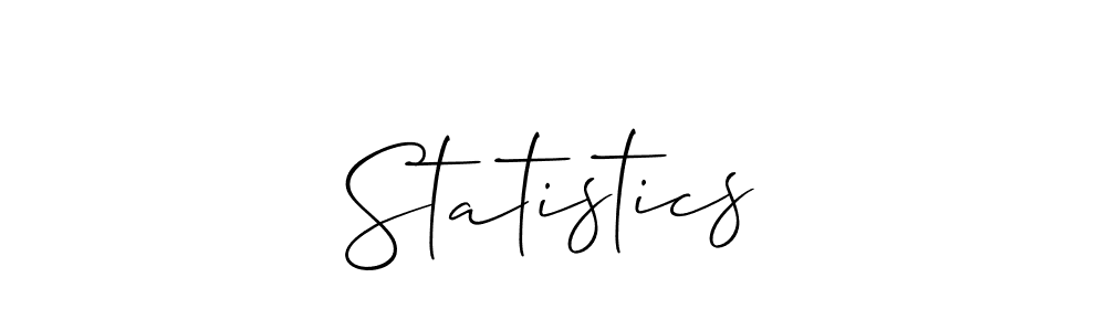 Also we have Statistics name is the best signature style. Create professional handwritten signature collection using Allison_Script autograph style. Statistics signature style 2 images and pictures png