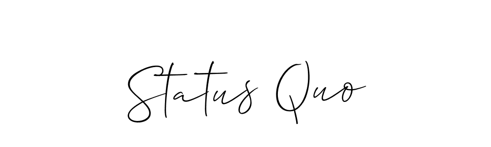 Allison_Script is a professional signature style that is perfect for those who want to add a touch of class to their signature. It is also a great choice for those who want to make their signature more unique. Get Status Quo name to fancy signature for free. Status Quo signature style 2 images and pictures png