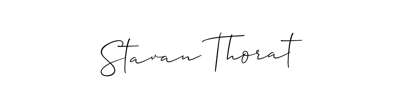 The best way (Allison_Script) to make a short signature is to pick only two or three words in your name. The name Stavan Thorat include a total of six letters. For converting this name. Stavan Thorat signature style 2 images and pictures png