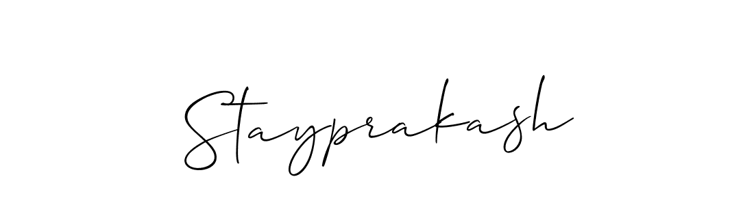 Create a beautiful signature design for name Stayprakash. With this signature (Allison_Script) fonts, you can make a handwritten signature for free. Stayprakash signature style 2 images and pictures png