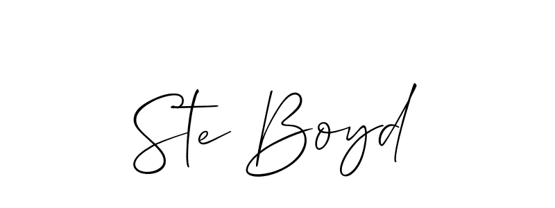 Make a beautiful signature design for name Ste Boyd. With this signature (Allison_Script) style, you can create a handwritten signature for free. Ste Boyd signature style 2 images and pictures png